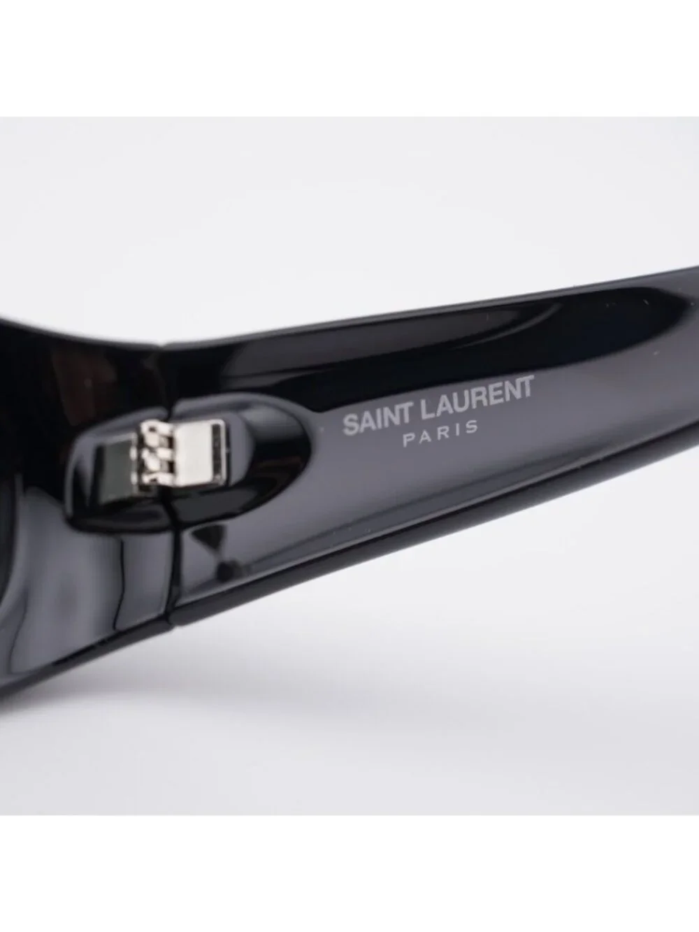 Saint Laurent SL736 001 Sunglasses Black Oval Frame, Black Lenses